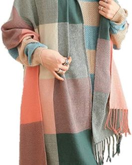 Tartan Tassel Winter Scarf