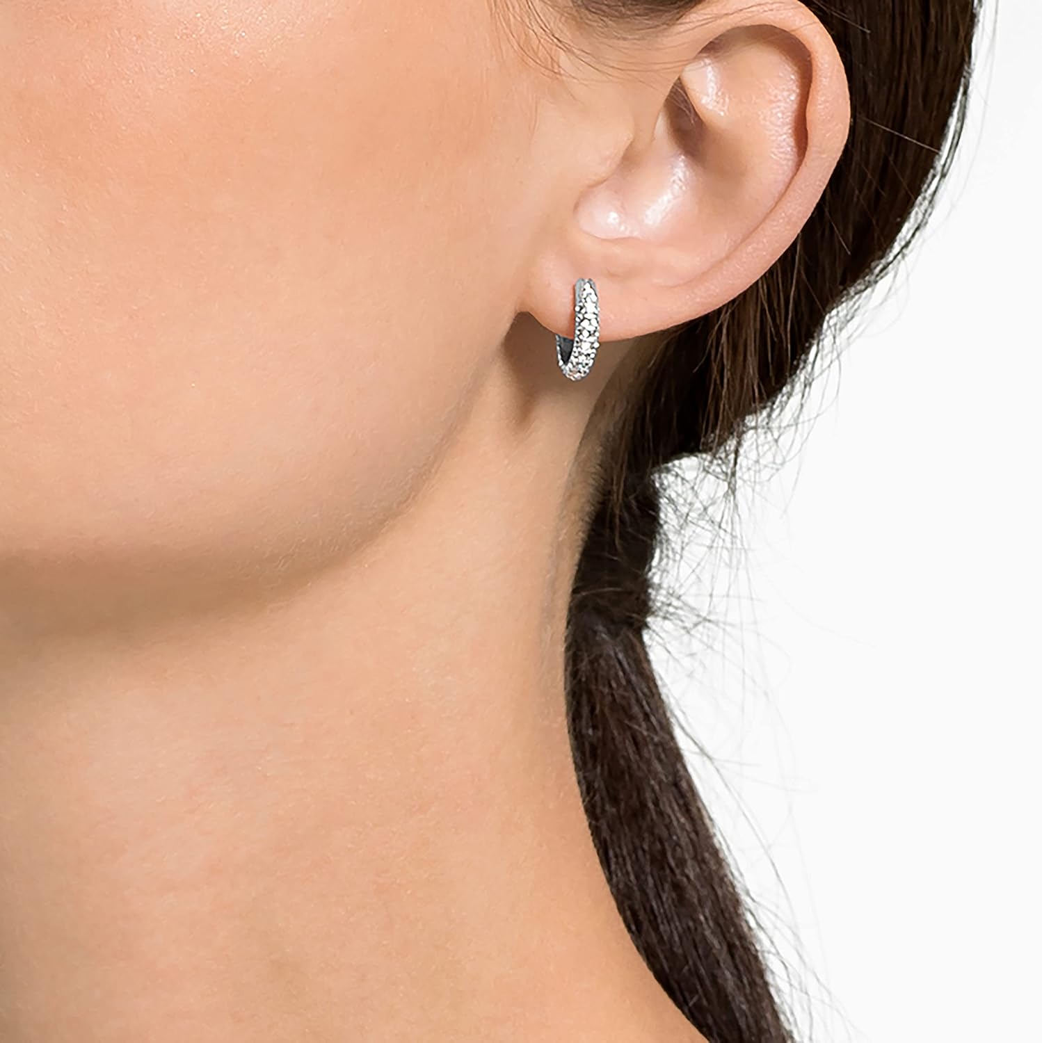 Stone Hoop Earrings - Image 3