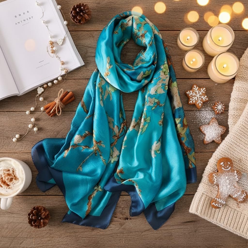 Silk Large Wrap Scarf - Image 4
